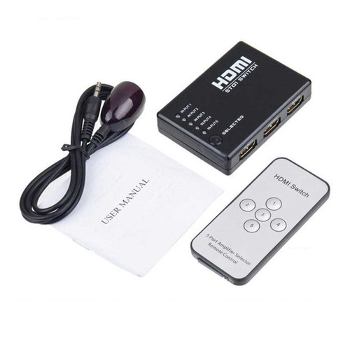 מפצל HDMI HDMI Switch 1 To 5 Ports With RC