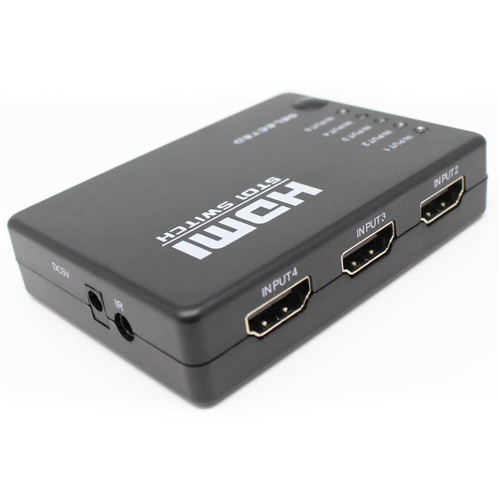 מפצל HDMI HDMI Switch 1 To 5 Ports With RC
