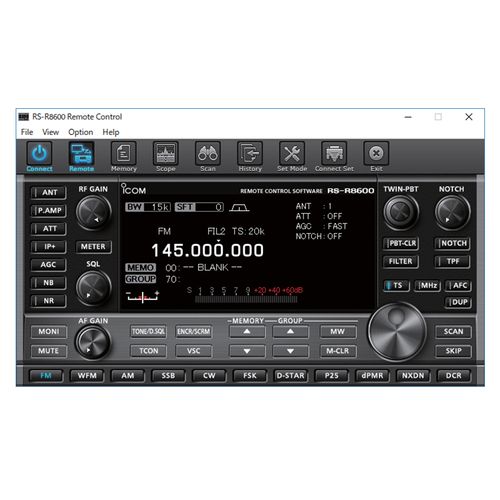 IC-R8600 תוכנת שליטה מרחוק