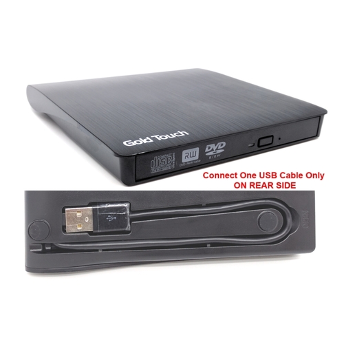 כונן CD חיצוני + צורב Gold Touch USB-DVDRW