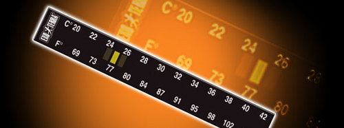 אקזוטרה-מד חום מדבקה PT2455 LIQUID CRYSTAL THERMOMETER 