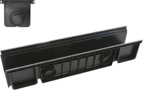 תעלת ניקוז TOP PVC עם רשת נירוסטה 20X100 ס