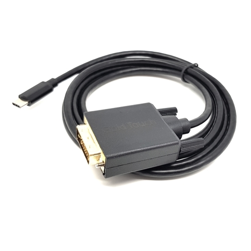 כבל מתאם Gold Touch CH-USB3.1-DVI-1.8 USB3.1 Type-C To DVI 