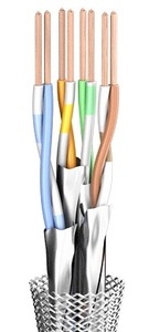 כבל CAT7 מחוזק לעבודת חוץ 581-0071 SOMMER