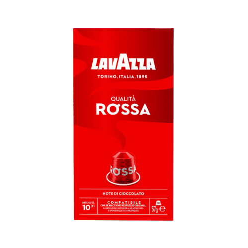10 קפסולות לוואצה קוואליטה רוסה Lavazza Qualità Rossa לנספרסו