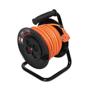 תוף מאריך ביתי 25 מטר 3X1.5mm כולל 4 שקעים ישראליים OPTIMA