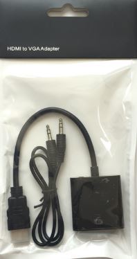 מתאם איכותי HDMI זכר ל VGA נקבה + כבל סאונד 
