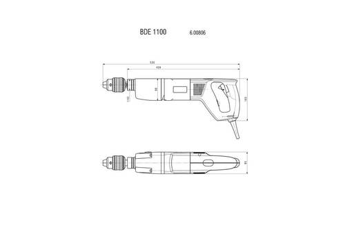 מקדחה אלקטרונית 1,100W  METABO  BDE 1100