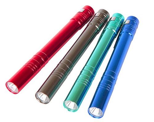 פנס עט מיני צבעוני במגש EVERBRITE E007046WEP