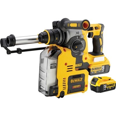פטישון 18V ללא פחמים+התקן שאיבה DCH275P2 תוצרת DeWALT