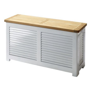 ארגז אחסון ארוך לבן storage bench