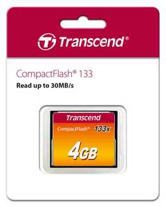 כרטיס זיכרון Transcend 4GB CF x133