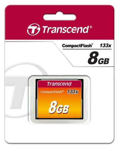 כרטיס זיכרון Transcend 8GB CF x133