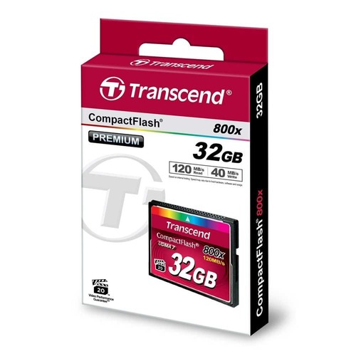 כרטיס זיכרון Transcend 32GB CF x800