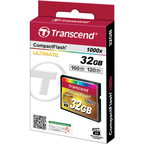 כרטיס זיכרון Transcend 32GB CF x1000