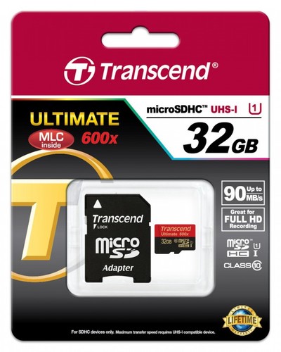 Transcend 32GB microSDHC UHS-I x600 Class10