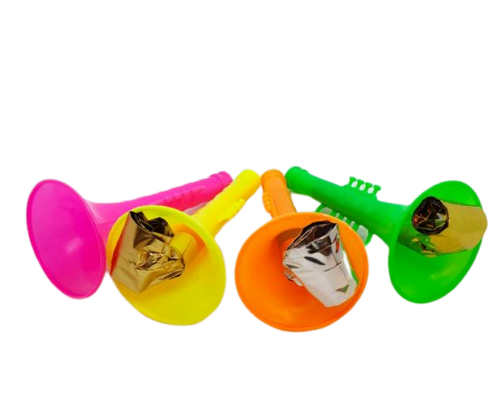 משרוקיות חצוצרה עם סליל קופץ 100 יחידות