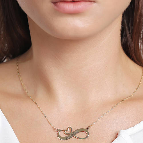 שרשרת ותליון אינפיניטי מזהב 14K