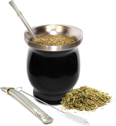 ערכת כוס לשתיית מאטה +קש ומברשת ניקוי MATE CUP