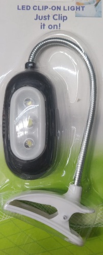 מנורת לד קליפס קטן מתכוונן 3 לדים 