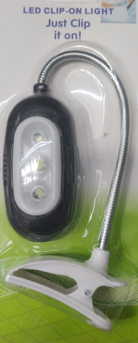 מנורת לד קליפס קטן מתכוונן 3 לדים 
