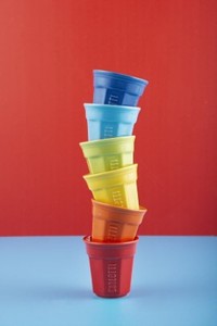 סט 6 כוסות אספרסו צבעוניות ביאלטי Bialetti