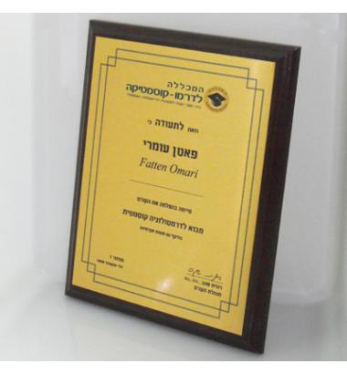 מגן הוקרה מעץ