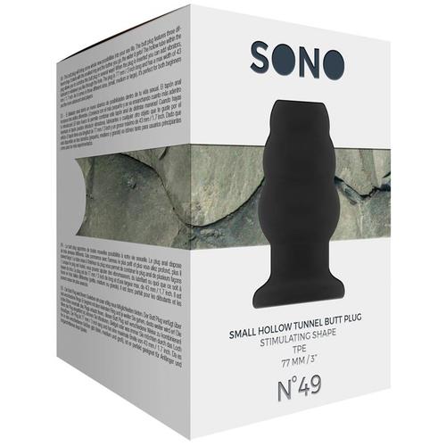 פלאג אנאלי שחור מיוחד חלול גודל Sono- Tunnel Plug S