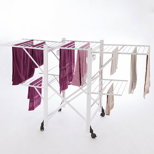 מתקן ייבוש כביסה דו קומתי לבן GABBIANO Drying rack