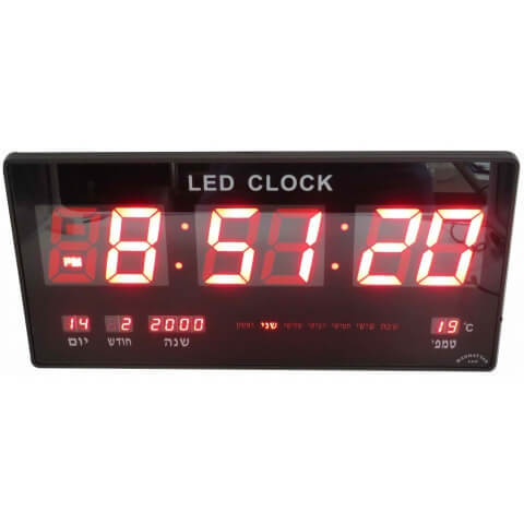שעון לד בעיברית