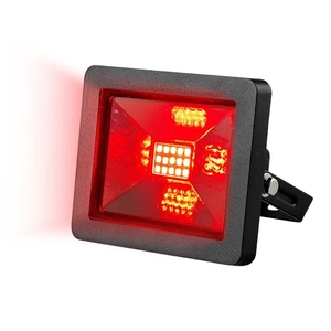 פרוז'קטור לד 10W תאורת הצפה לד 12v צבע אדום עם דוקרן לגינה יורולוקס
