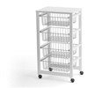אגרן לבן 4 סלסלות GINGERONE Kitchen trolley