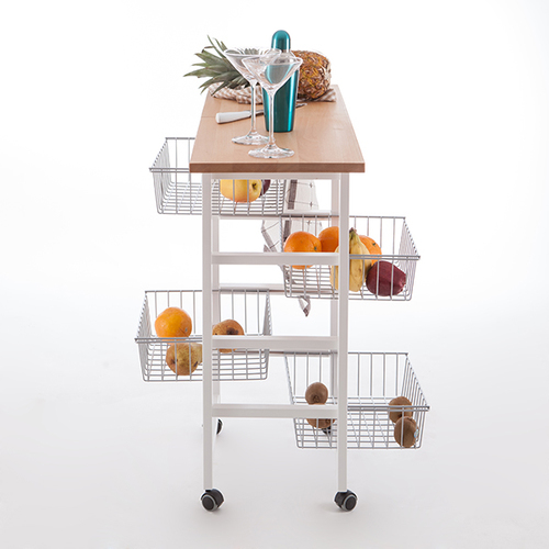אגרן לבן ומשטח עבודה עץ נפתח GASTONCINO Kitchen area
