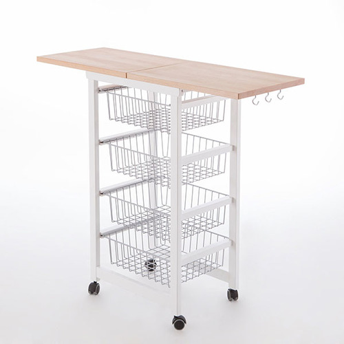 אגרן לבן ומשטח עבודה עץ נפתח GASTONCINO Kitchen area
