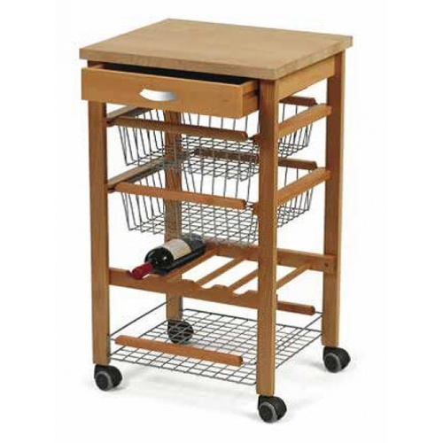 אגרן פונקציונלי מעץ דובדבן  ARTURO Kitchen trolley