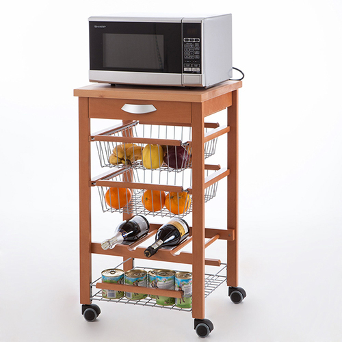 אגרן פונקציונלי מעץ דובדבן  ARTURO Kitchen trolley
