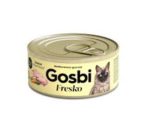 שימורי חתולים Gosbi סניור בטעם בשרים 70 גרם מזון רטוב לחתולים מבוגרים