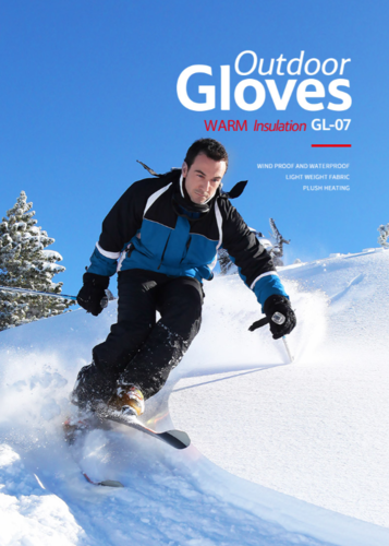 כפפות סקי +כפפה תרמית דקה פנימית  Naturehike  snow gloves