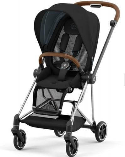 עגלה משולבת סייבקס מיוס 3 Mios (יבואן רשמי) Cybex- שילדה כרום ידית שחור צבע שחור Sepia Black