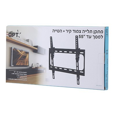 מתקן תלייה צמוד+הטייה למסך עד 