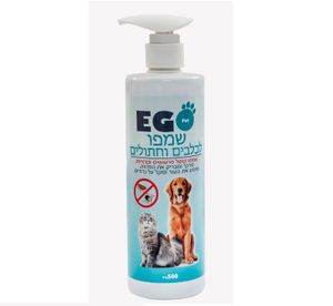 שמפו קוטל פרעושים וקרציות אגו-פט לכלבים וחתולים 500 מ