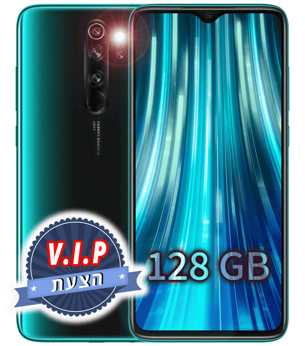 ★ הצעת V.I.P ★ טלפון סלולרי Xiaomi Redmi Note 8 Pro 128GB 6GB RAM