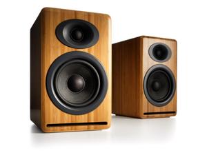 Audioengine P4 - רמקולים פסיביים 4 אינץ' עם גימור עץ במבוק