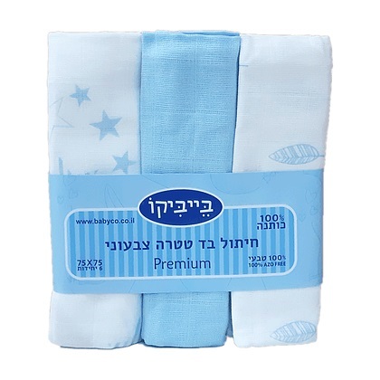 שישיית חיתול טטרה פרימיום - עלים תכלת