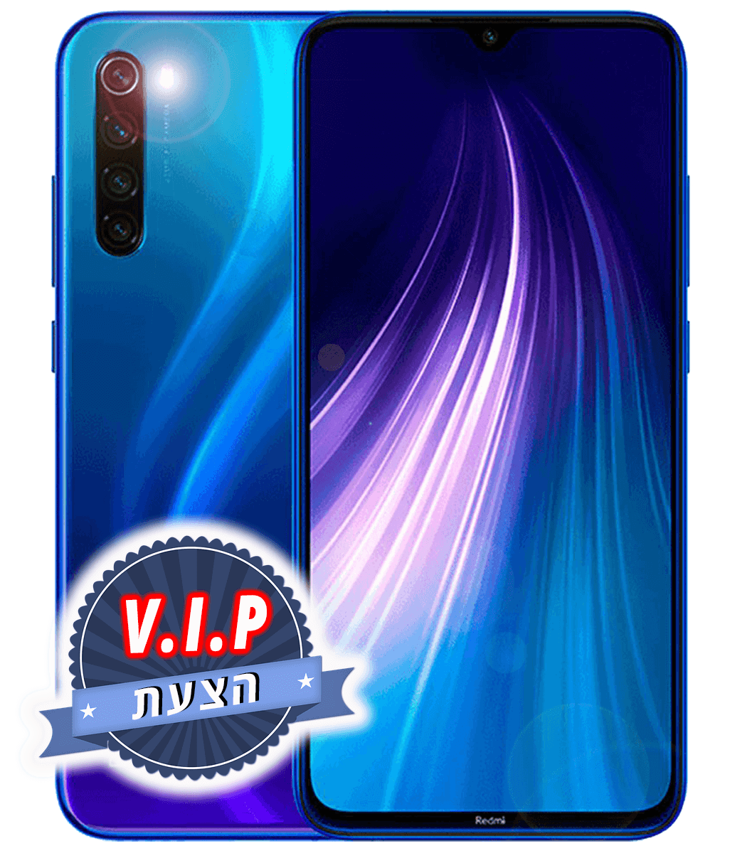 ★ הצעת V.I.P ★ טלפון סלולרי Xiaomi Redmi Note 8 64GB 4GB
