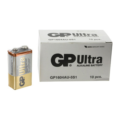 סט 10 סוללות 9V אלקליין אולטרה - GP 