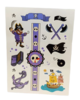 מדבקות קעקועים לילדים דגם פיראטים 12 יחידות
