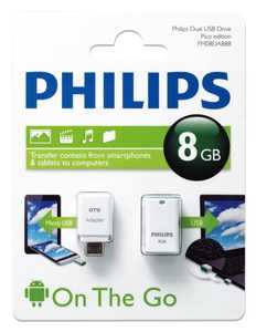 זיכרון נייד לסמארטפון Philips 8GB OTG