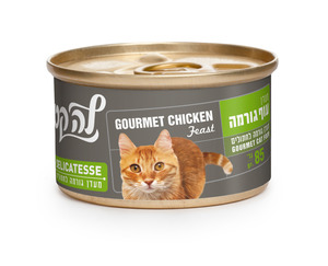   מעדן לה-קט בטעם עוף גורמה 85 גרם
