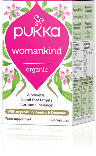 וומנקיינד 30 כמוסות פוקה Womankind 30 caps Pukka